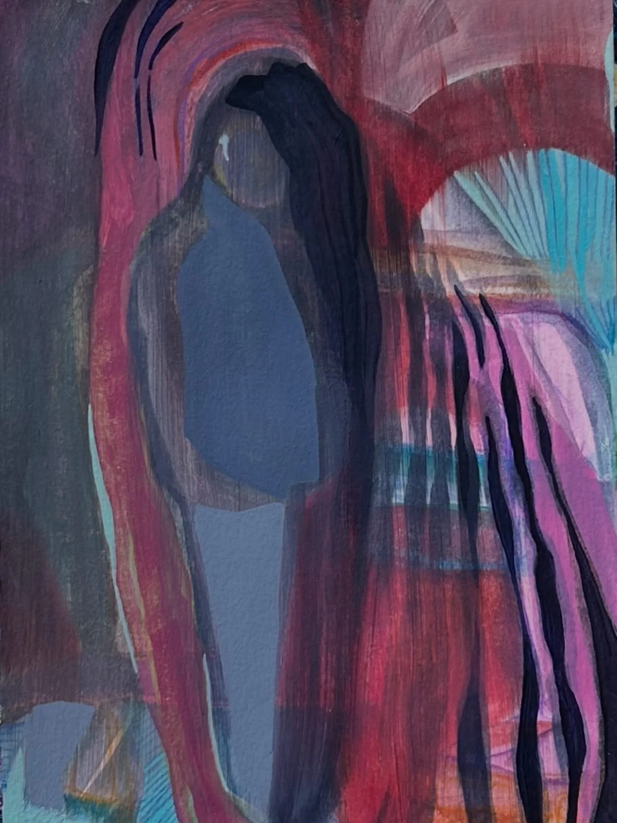 In process
.
mixed media on paper 
7&rdquo; x 10&rdquo;

#artistdiary #paintonpaper #waterwoman #artistmother