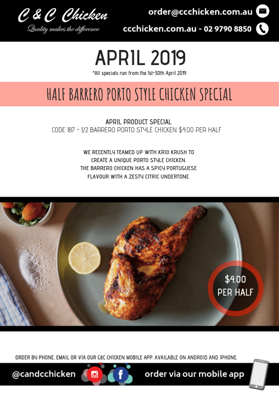 C&amp;C CHICKEN APRIL SPECIAL 2019