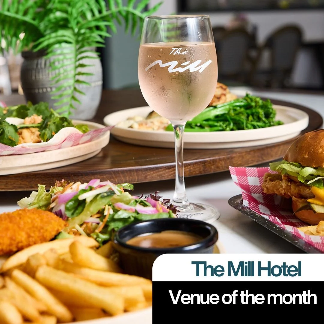 Shoutout to Our Feature Venue of the Month: The Mill Hotel 🍻

At The Mill Hotel, brings together delicious food, warm hospitality, and a relaxed atmosphere, perfect for a casual meal or special celebration. From our famous chicken schnitzel to mouth