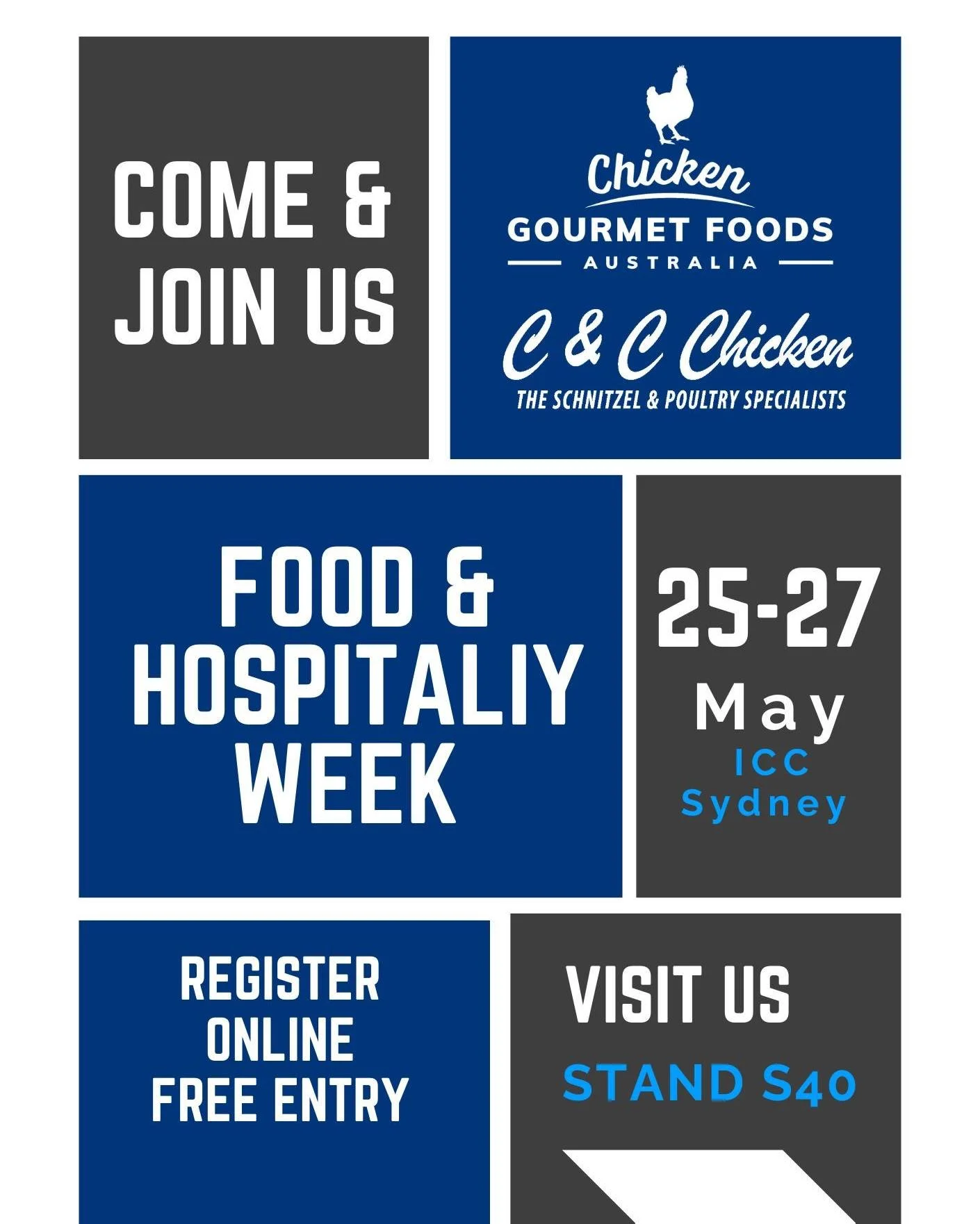 We&rsquo;re excited to announce we&rsquo;ll be exhibiting at the Food &amp; Hospitality Sydney!

📍 ICC Sydney
📅 25th &ndash; 27th May
📌 Stand S40

Come down, say hello, and check out our range &mdash; we&rsquo;d love to see you there.