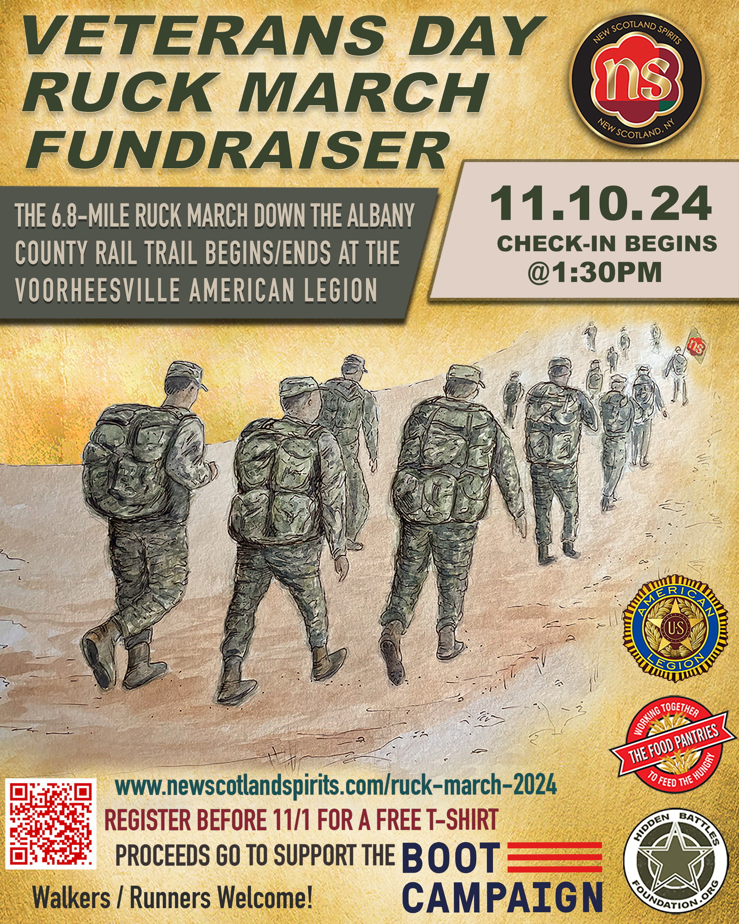 3rd Annual Veterans Day RUCK MARCH Fundraiser — New Scotland Spirits