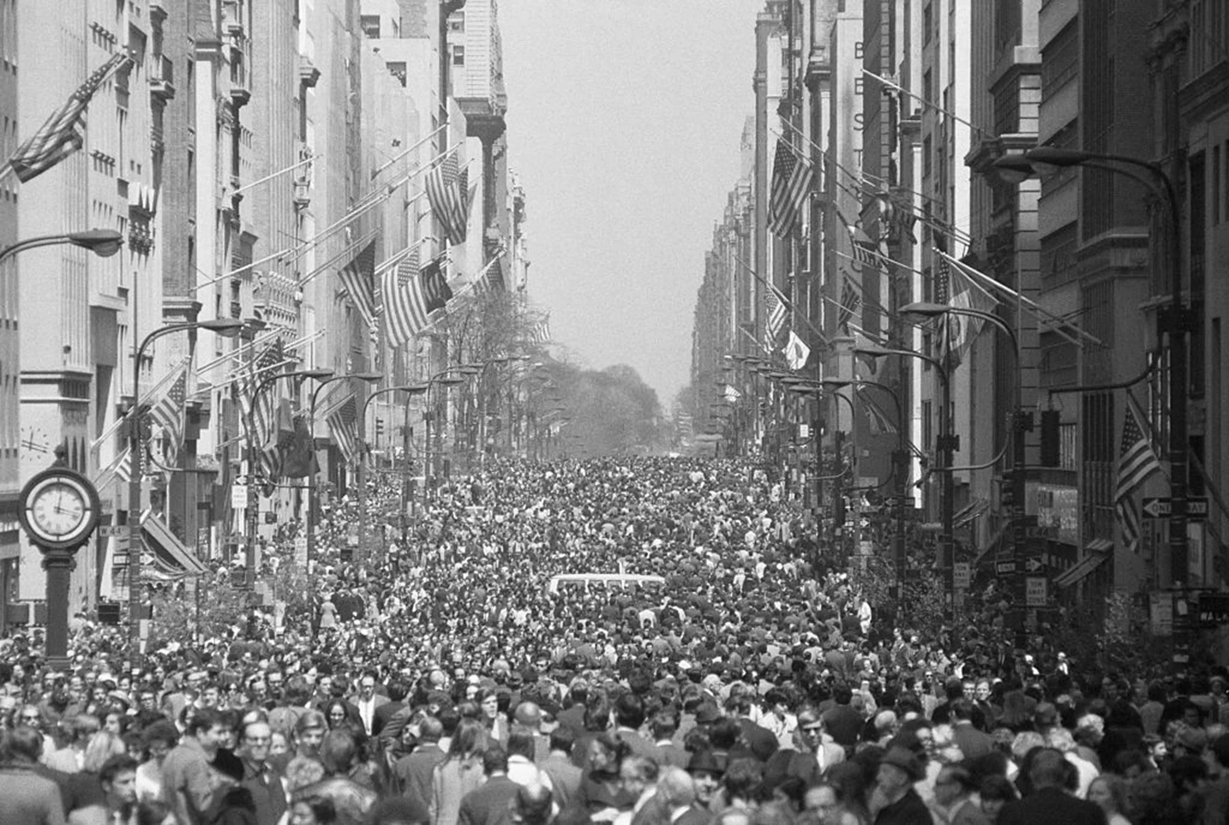 Manhattan, NY. April 22, 1970 - the first Earth Day. Image: Bettman - Getty
