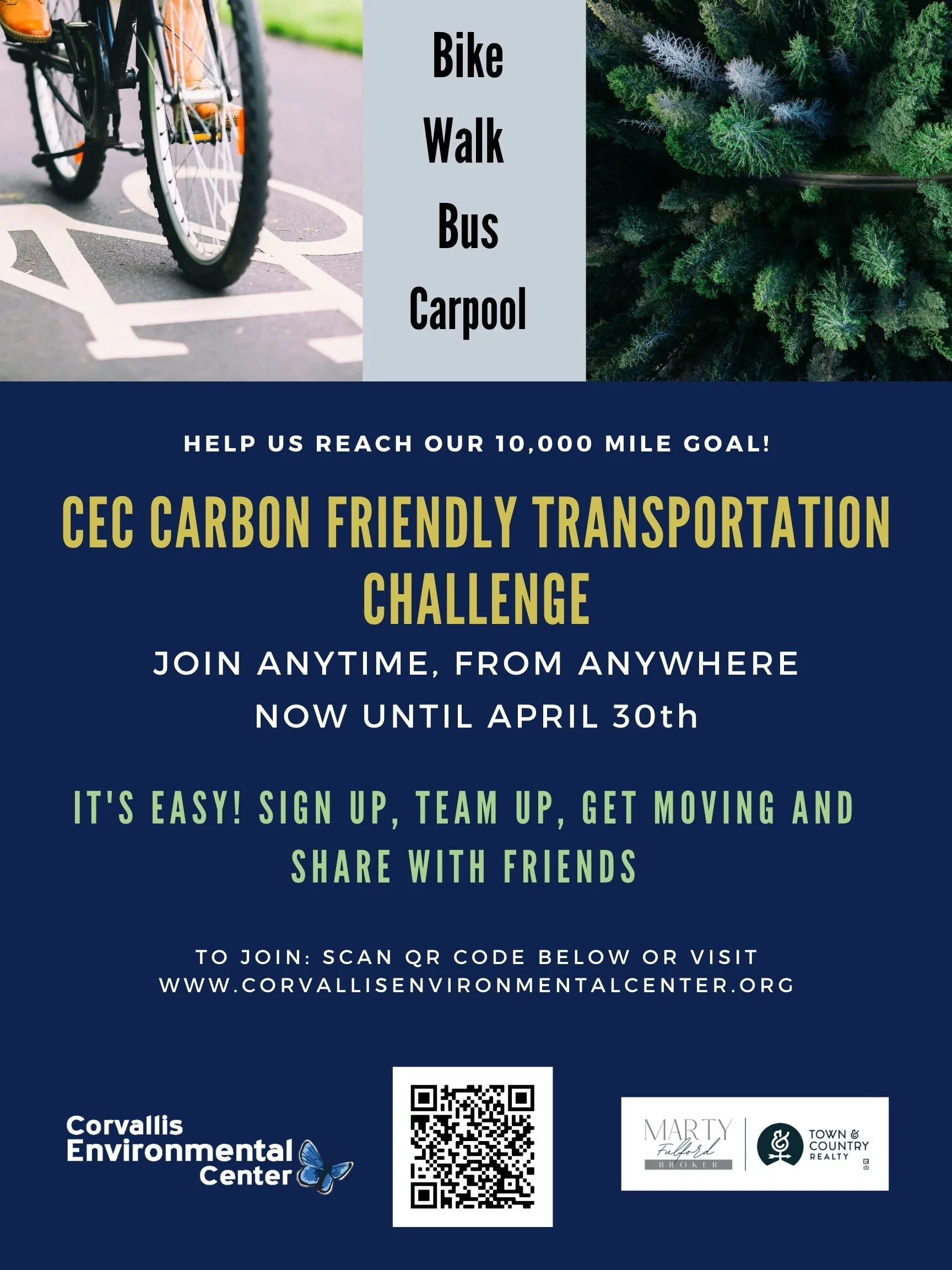 CEC Carbon Friendly Transportation Challenge (All April)