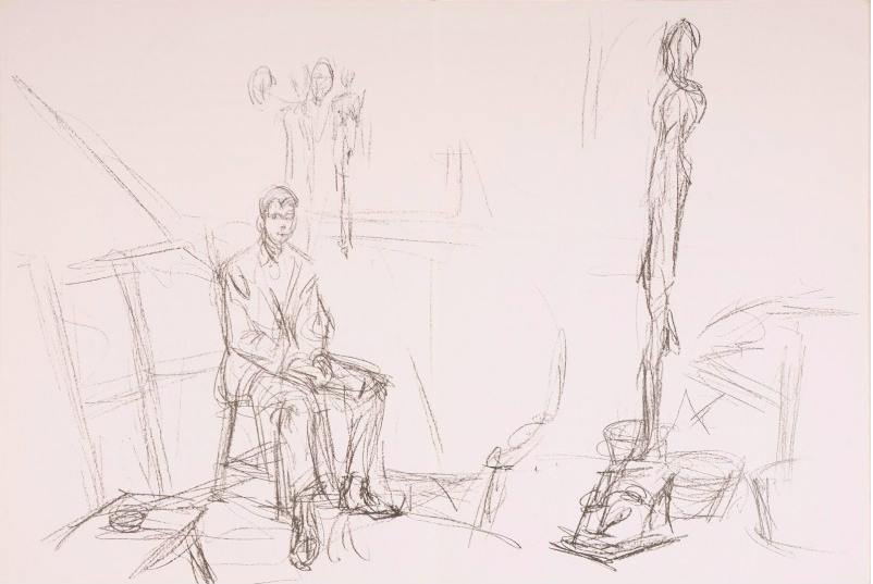 Seated Man with Sculpture