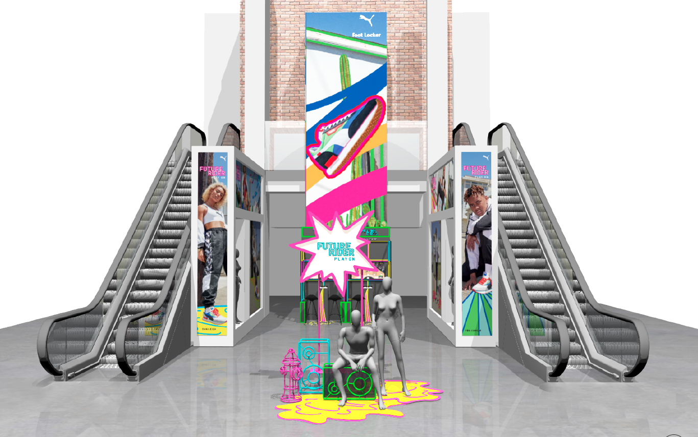 FootLocker Times Square NYC Atrium Design