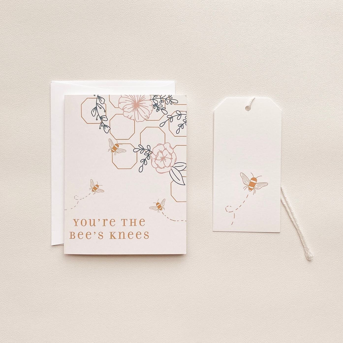 hey you &mdash; you&rsquo;re the 🐝 knees💛 grab this greeting card + gift tag set in the shop!