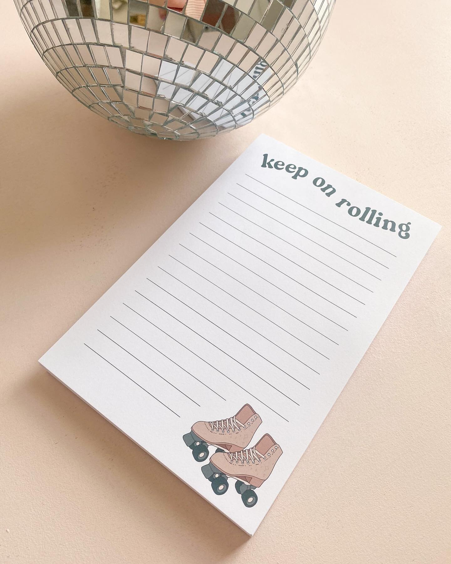 happy monday! ✨🛼 who&rsquo;s starting this week&rsquo;s to do list with a khd notepad? grab this one in the shop💗