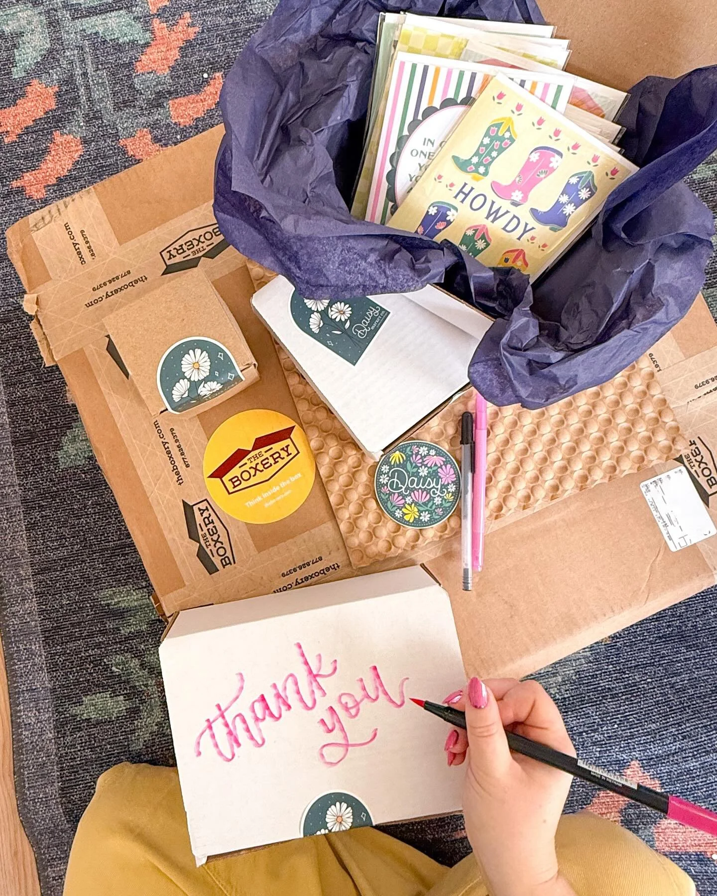 packing orders &amp; packages with @theboxery 📦💌✨ they offer so many sizes with crazy fast shipping that&rsquo;s perfect for my fellow small business owners🤍 @theboxery &mdash; thanks for getting my shipping supplies ready for the fall &amp; holid