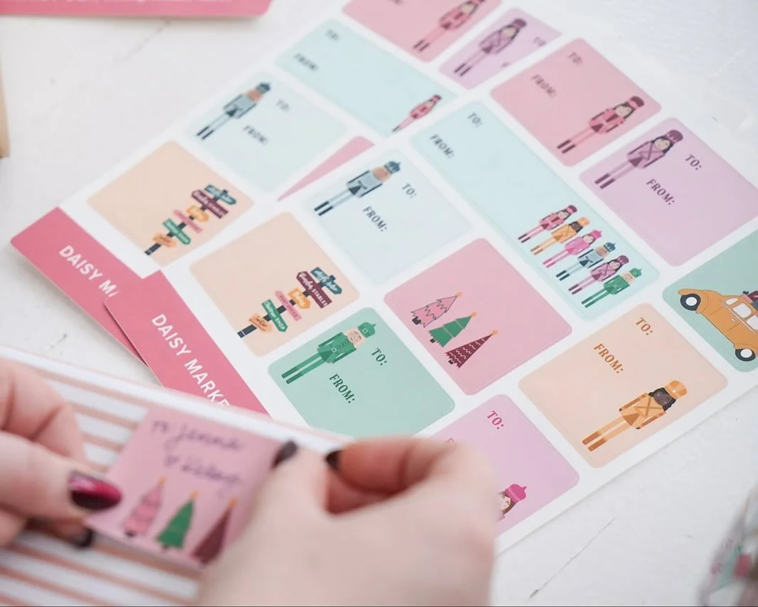 have you started your holiday shopping yet? ✨ the perfect present needs perfect wrapping &mdash; and don&rsquo;t forget about the gift tags🎄 three different designs with 30 gift tags per pack are available online @shopdaisymarketco &amp; I&rsquo;ll 