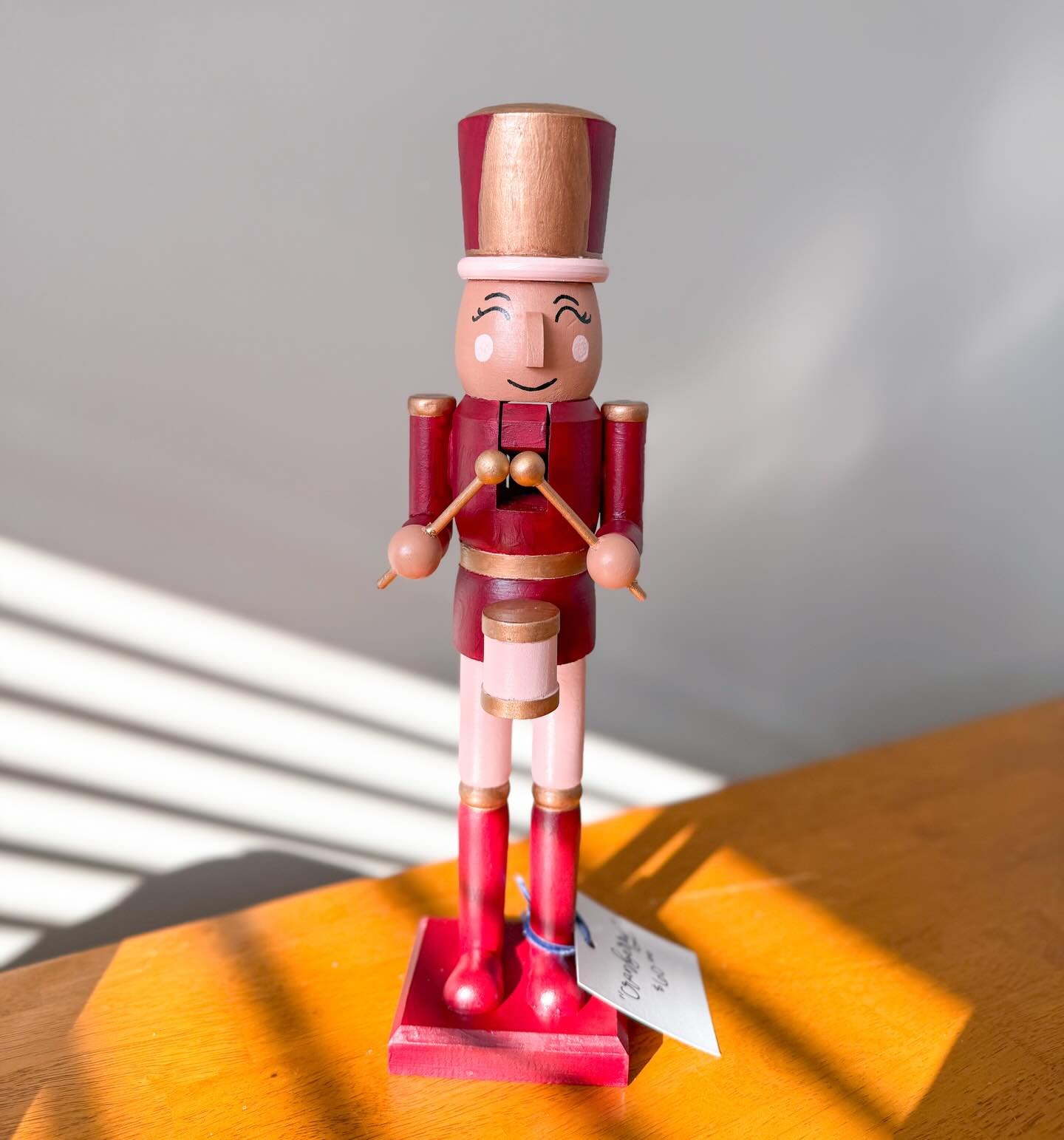 three hand painted nutcrackers are ready to ship💌✨ and will go out first thing tomorrow if ordered! cranberry, peppermint &amp; glimmer are left &amp; each one features unique details based off of my bestselling female nutcracker digital design🫶🏻?
