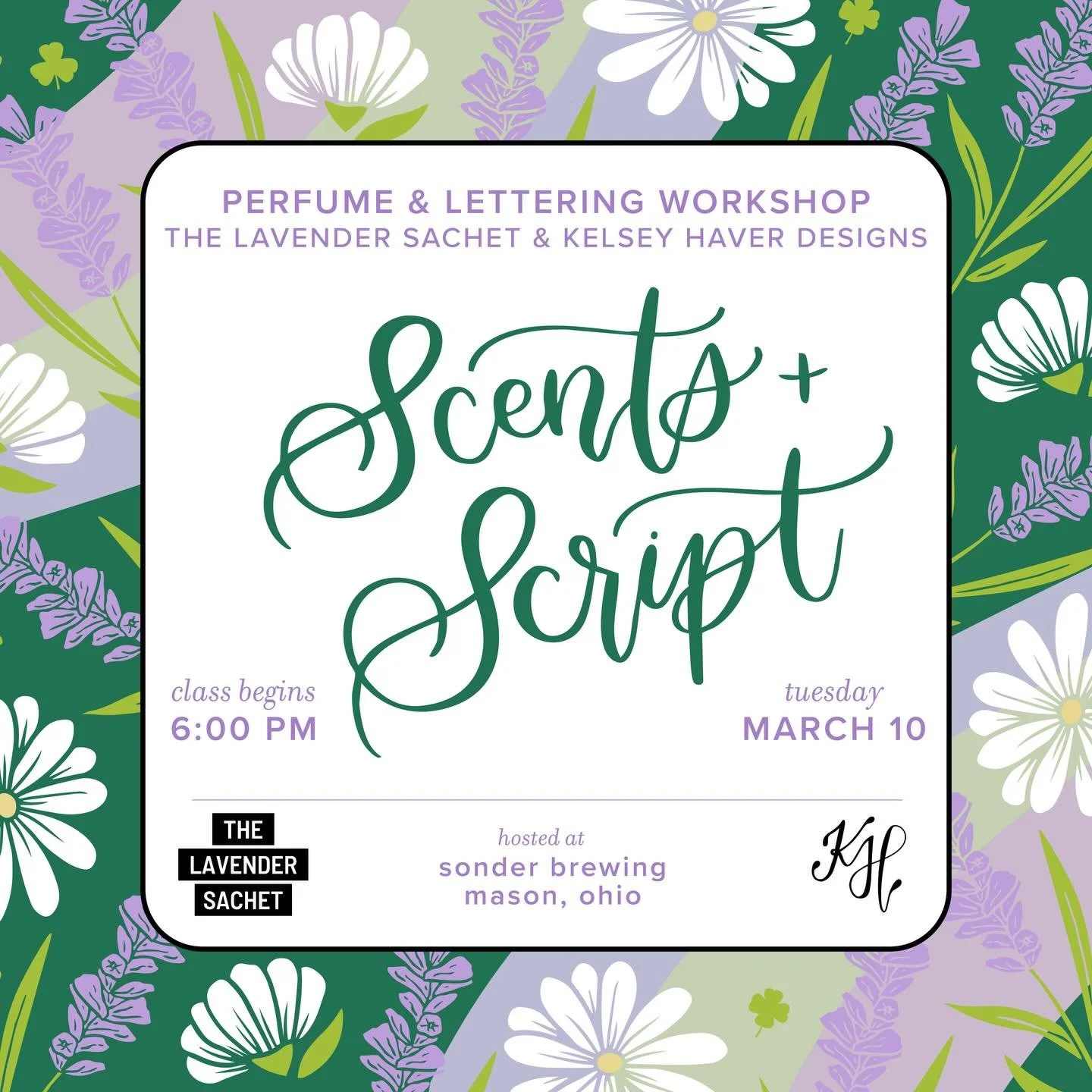 you&rsquo;re in LUCK🍀✨🌈 there&rsquo;s still tickets left for our two-in-one workshop on March 10th at @sonderbrewing ! 

Visit https://www.eventbrite.com/e/scent-script-perfume-lettering-workshop-at-sonder-brewing-mason-tickets-1983641233327 to gra