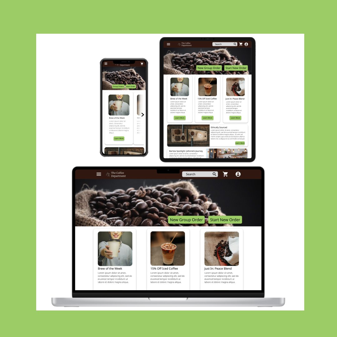 UX Design Lead: New multi-platform responsive website for a local coffee shop