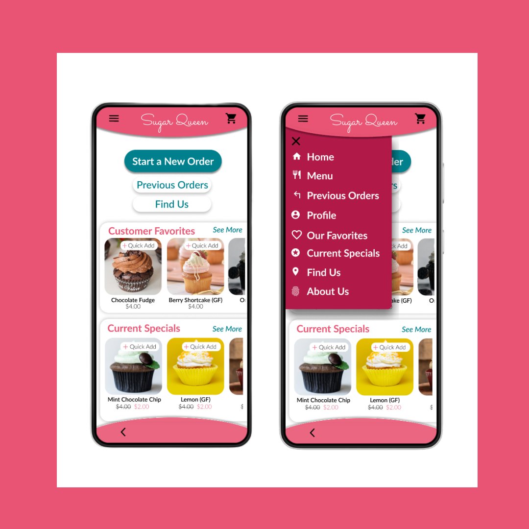 UX Design Lead: new app for mobile food truck Sugar Queen Cupcakery