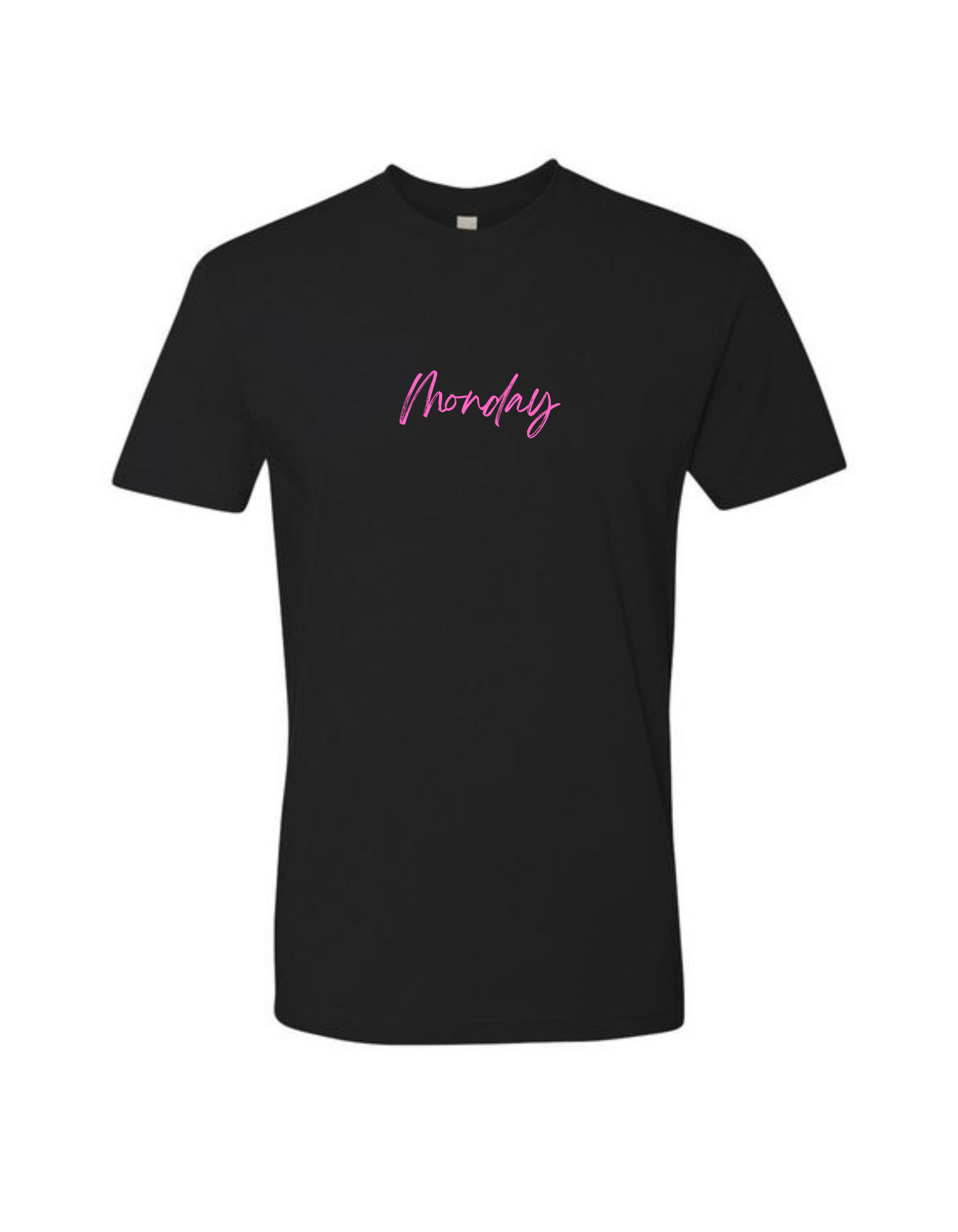 Days of the Week Black Tee - breathing font