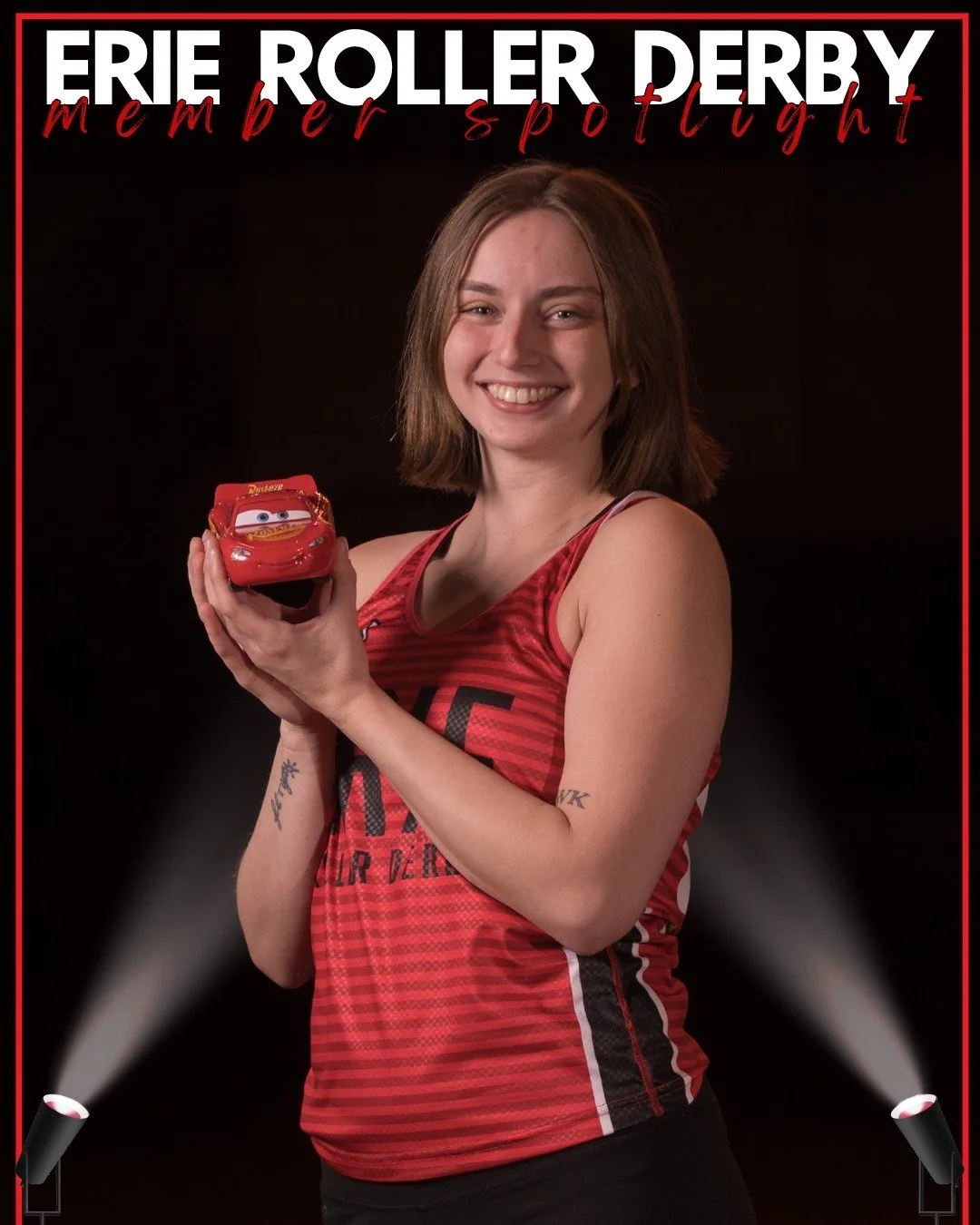 Faster than fast, quicker than quick. She is #95 McQueen! Last year she made her ERD debut, and this year she’s become an All-Star. McQueen is a jammer who doesn’t just have speed. She is speed! On the track she puts her nursing instincts