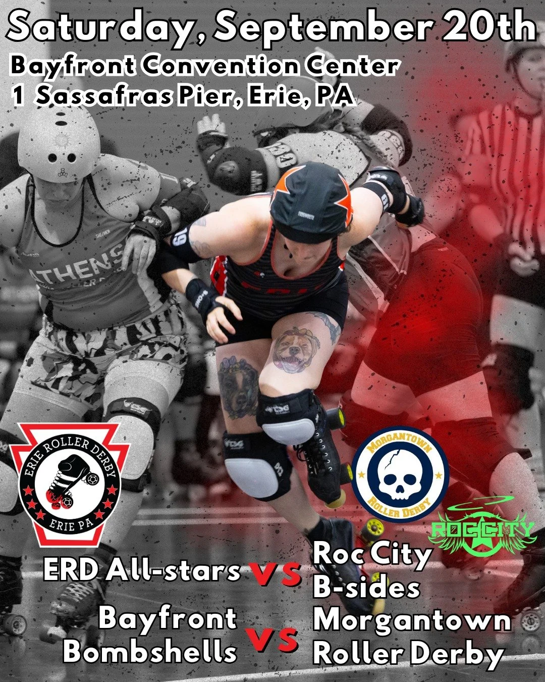 It's almost time to wrap up our 2025 season! Our friends from @@rocderby and @morgantownrollerderby are coming to celebrate. You don't want to miss the action!
Find event details and tickets at the link in our bio!
#erd #erierollerderby #erie #erie