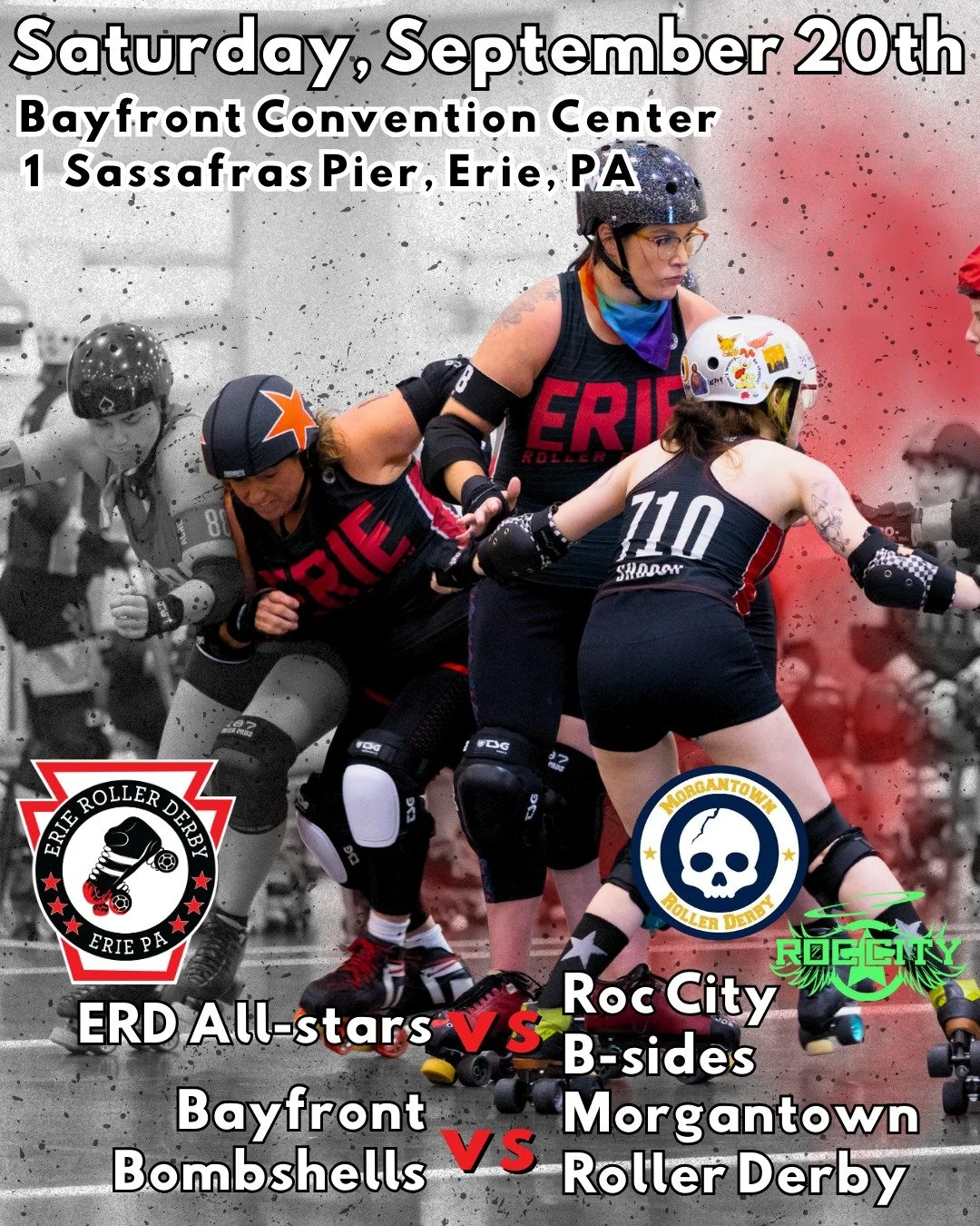 There's less than a week until we close out our 2025 home season with another action-packed double header! We'll be hitting the track against our friends from @roccity and @morgantown, and we want to see you there! Grab your tickets at the link in ou