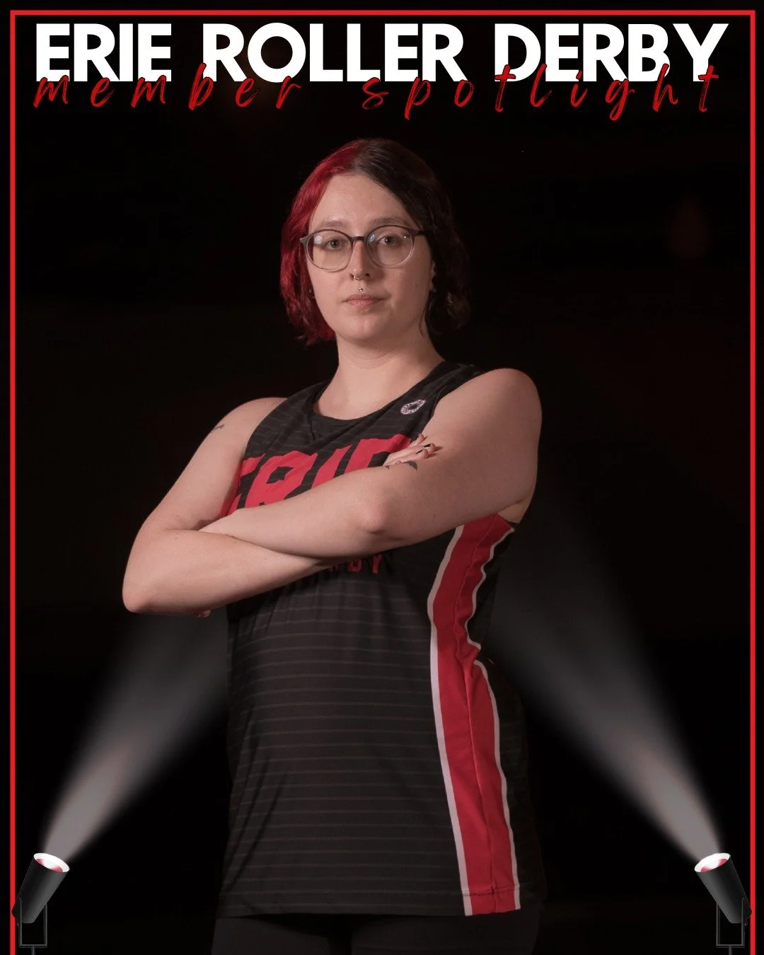 This skater is ready to put our opponents on ice, It’s #7 Morgue! Their freshmeat season has been one to die for. Morgue joined ERD during our 2024 skate camp and has played with both our A and B teams this year! Whether it’s staring down