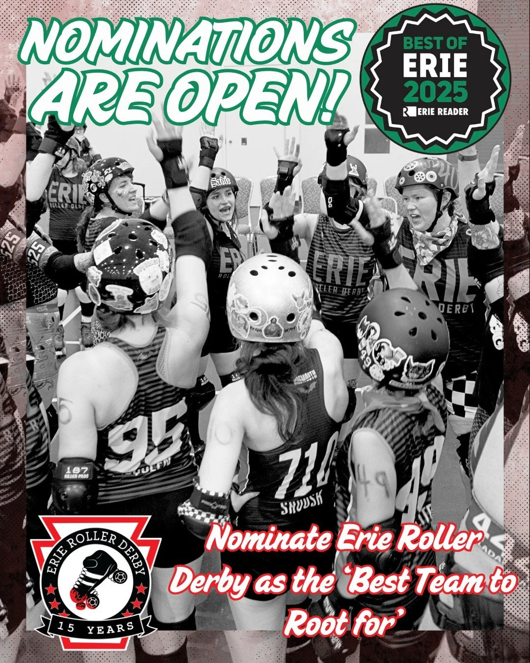 There's just one day left to submit nominations! Our home season is over, but we still need our fans' help! If you haven't yet, go to the link in our bio, click on the 'Sports &amp; Recreation' category, find us on the ballot for 'Best Team to Root f