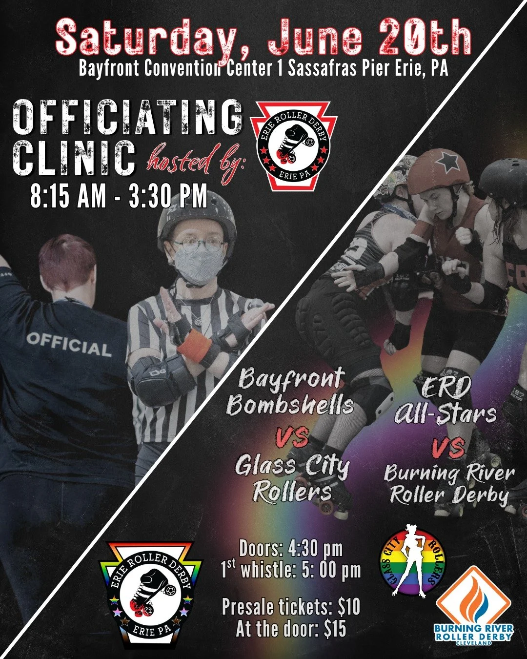 Our schedule for June is packed! Especially on Saturday, 6/20!

First we're kicking off our day with our 2026 officiating clinic. This clinic will be focused on deepening the knowledge of both skating and non-skating officials who are already familia