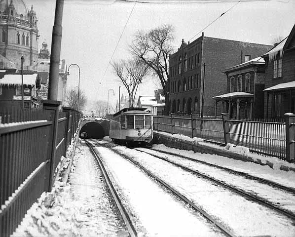 Upper tunnel entrance on Selby. 1951.