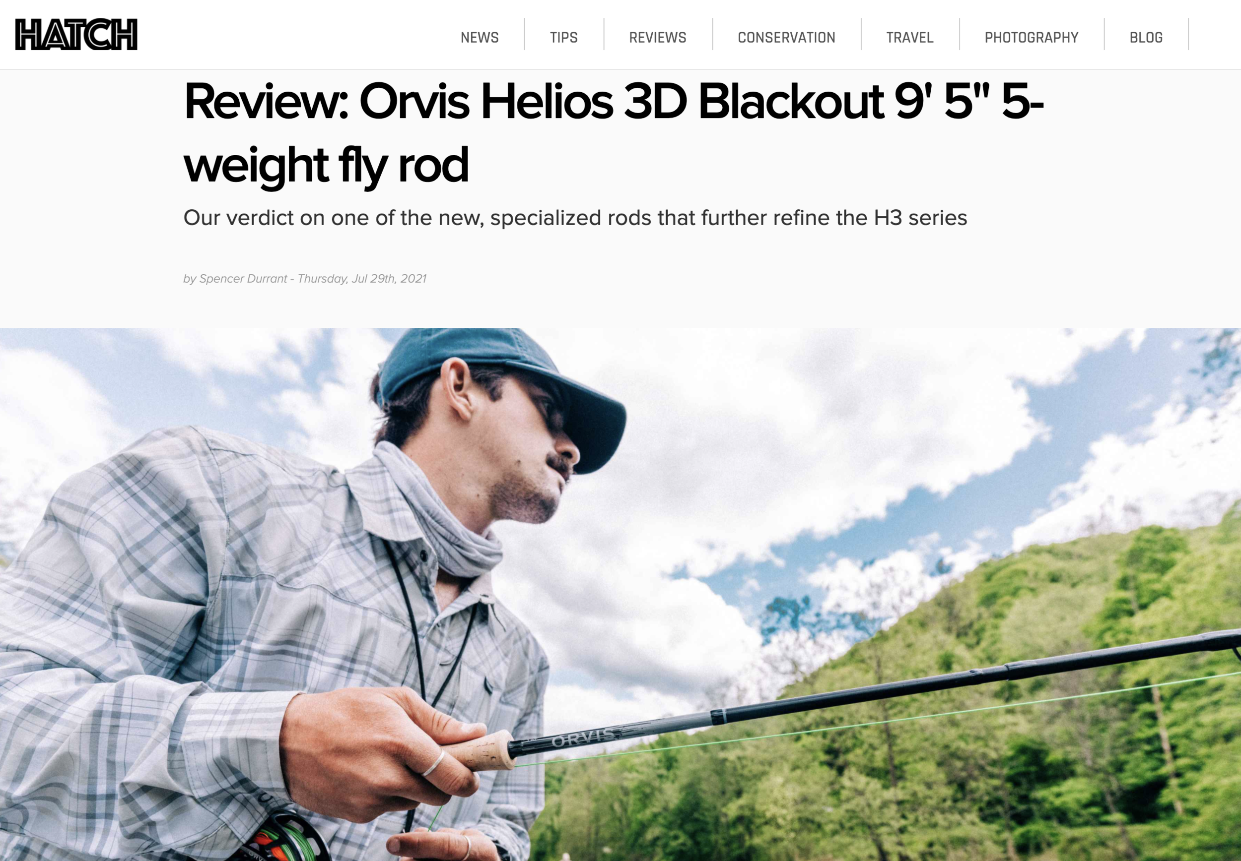 Hatch review of Orvis H3 Blackout rods