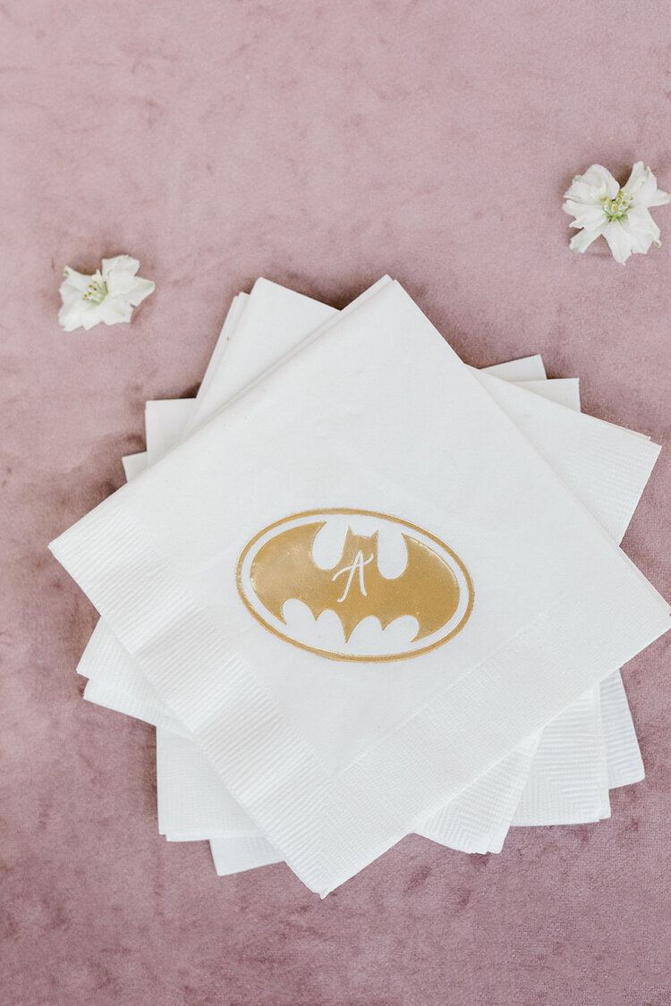 custom monogram cocktail napkins designed by pink champagne designs