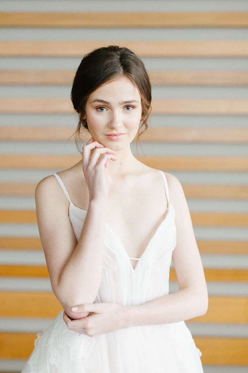 ethereal wedding hair and makeup for shoot with pink champagne designs.jpg