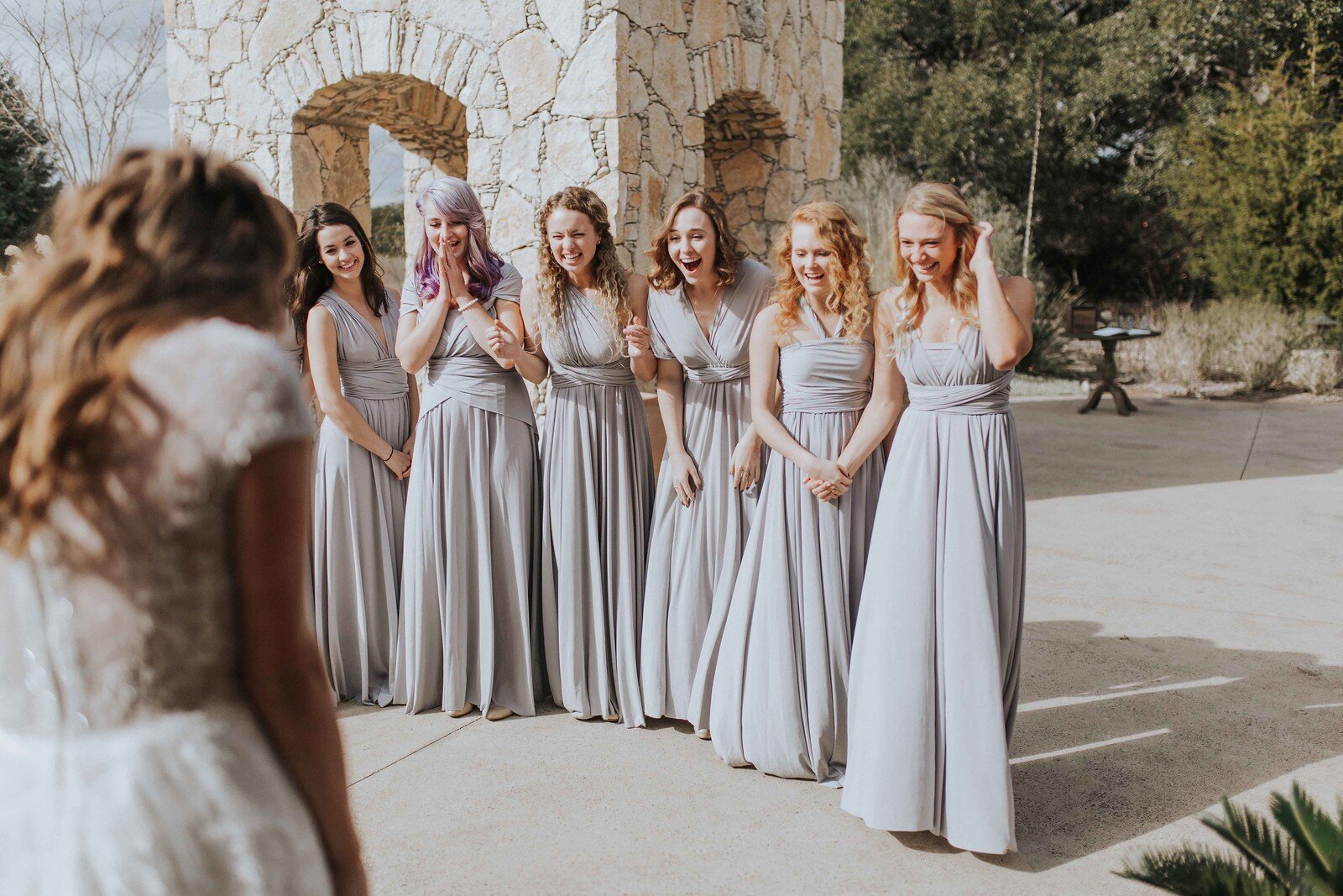grey summer bridesmaids dresses pink champagne designs.jpg