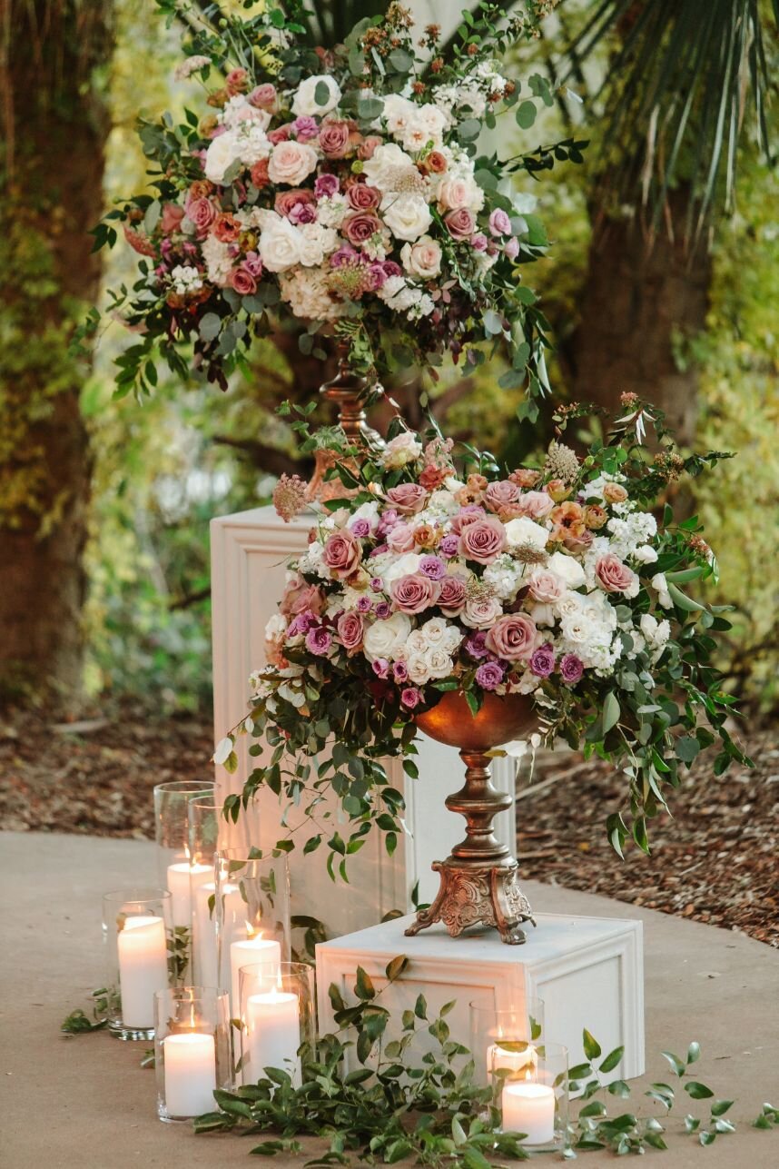 outdoor wedding flowers with pink champagne designs.jpg