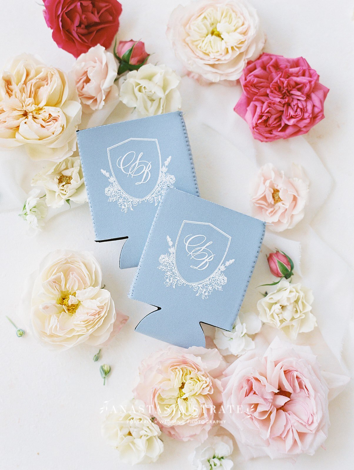 Pink-Champagne-Designs-Custom-Wedding-Koozies-Day-of-signage