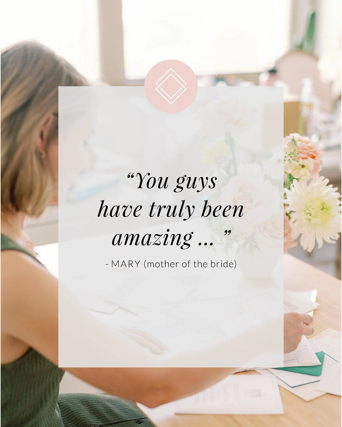 Emails like this will always make us feel special and honored. 💓 And sometimes cry happy tears. 😭 We truly care about not only the designs but also making you feel excited and stress-free through the process. You have enough to worry about during p