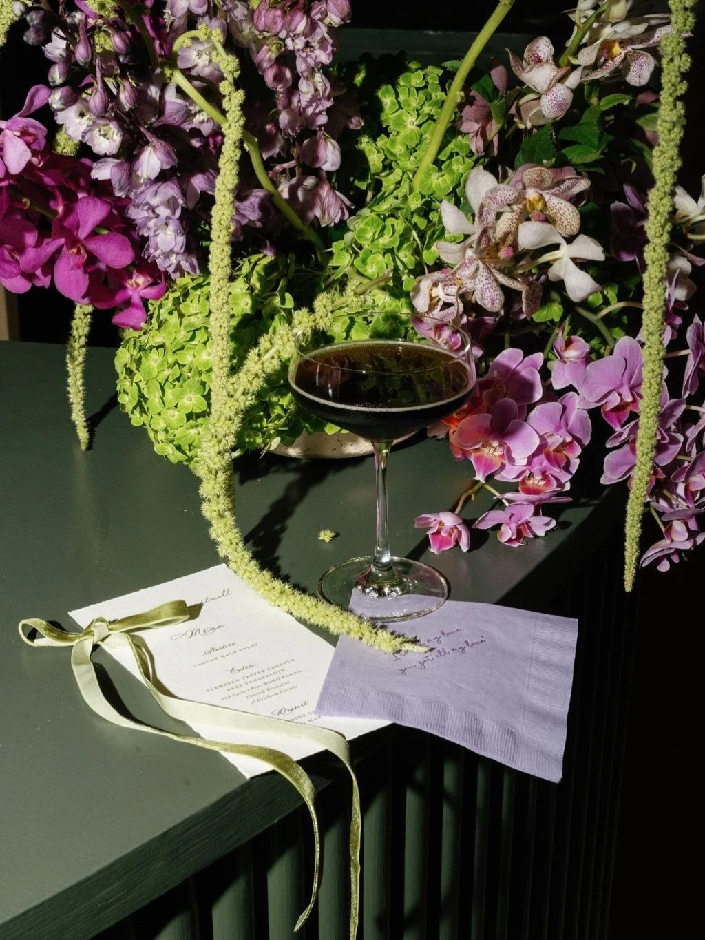 When the actual colors are better than the vision 💜💚💗 We will forever love this pattern and suite! Planning &amp; Design @hawthorneandpoppyevents
Photography @abbyjiu
Videographer @littlegrayfilms
Venue @eventsatthearlo
Catering @cravecateringtx
F
