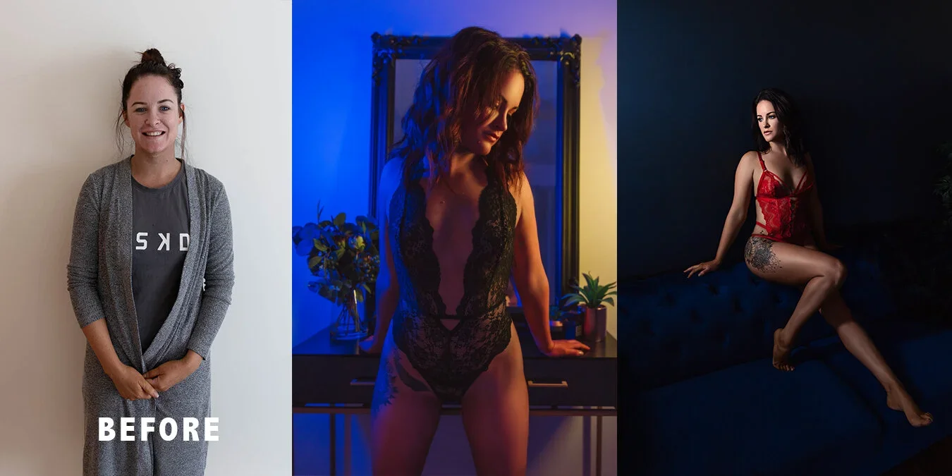  The confidence and self-love that blossoms during a Brisbane boudoir session. 