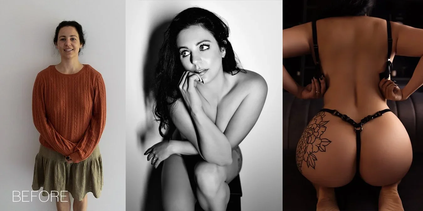  The journey from nervous to empowered — the transformation every woman experiences in a Brisbane boudoir shoot. 