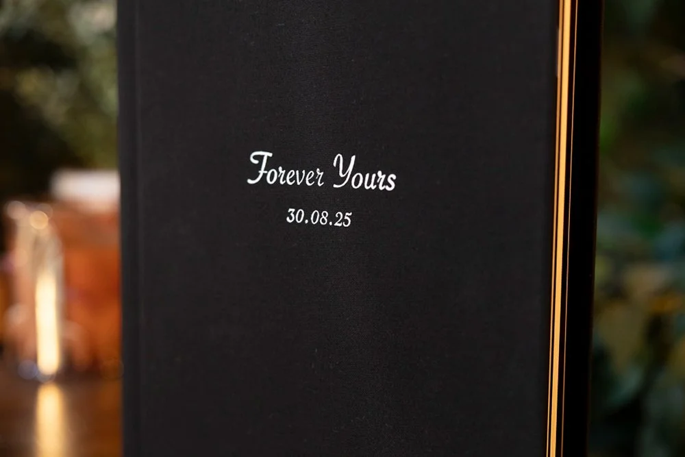 Artisan leather boudoir album with fine detailing