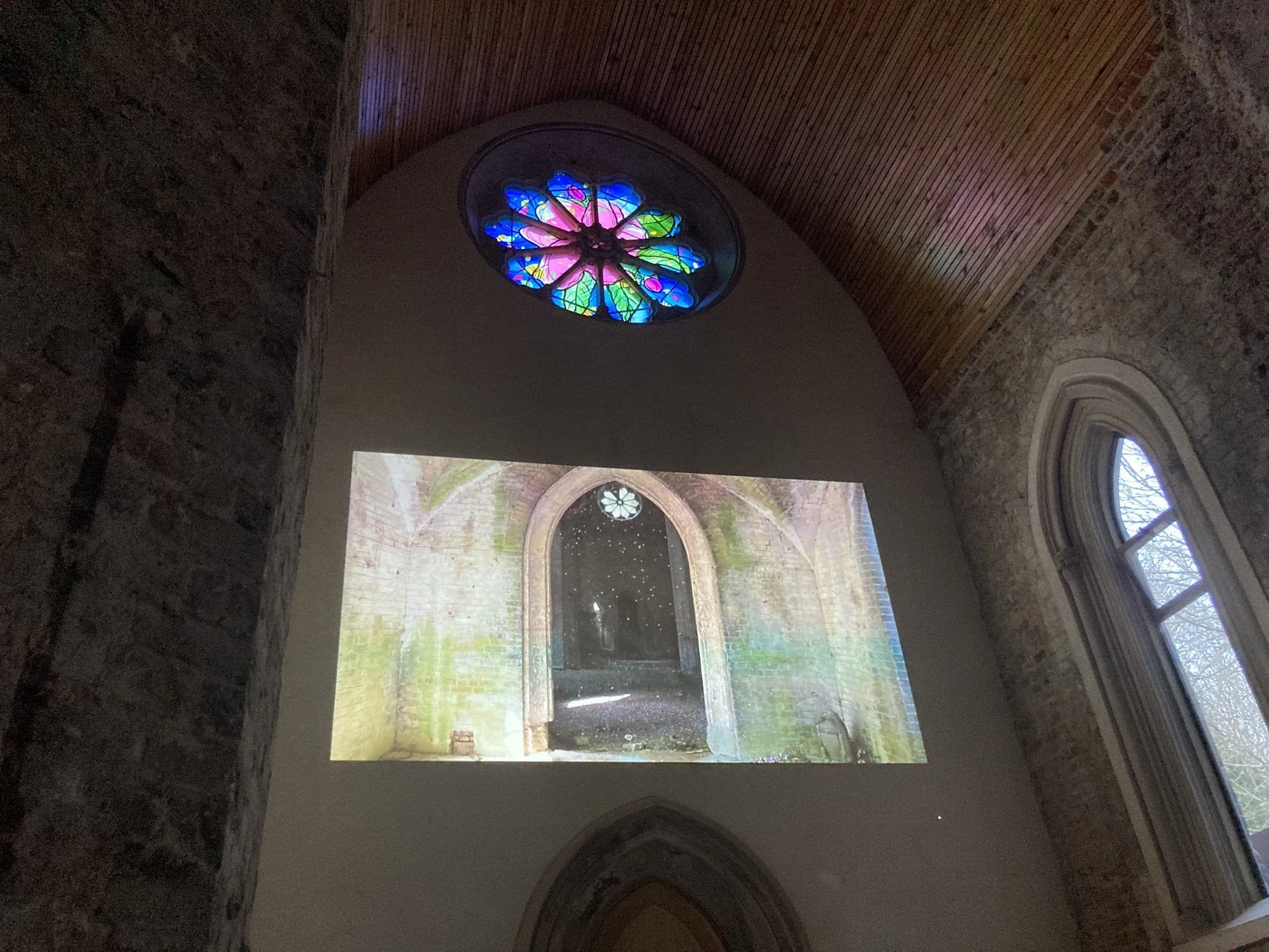 Video installation at the chapel