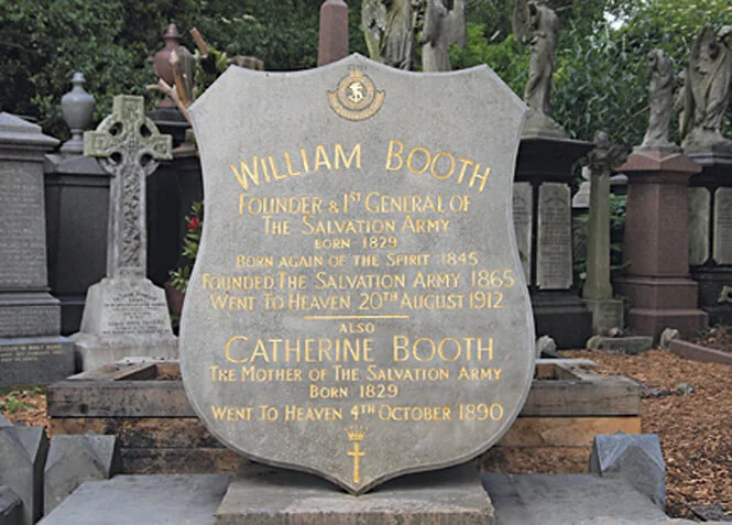 Headstone of William Booth, founder of the Salvation Army