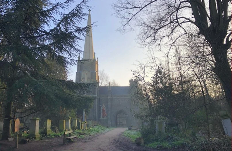 View of the chapel at dawn