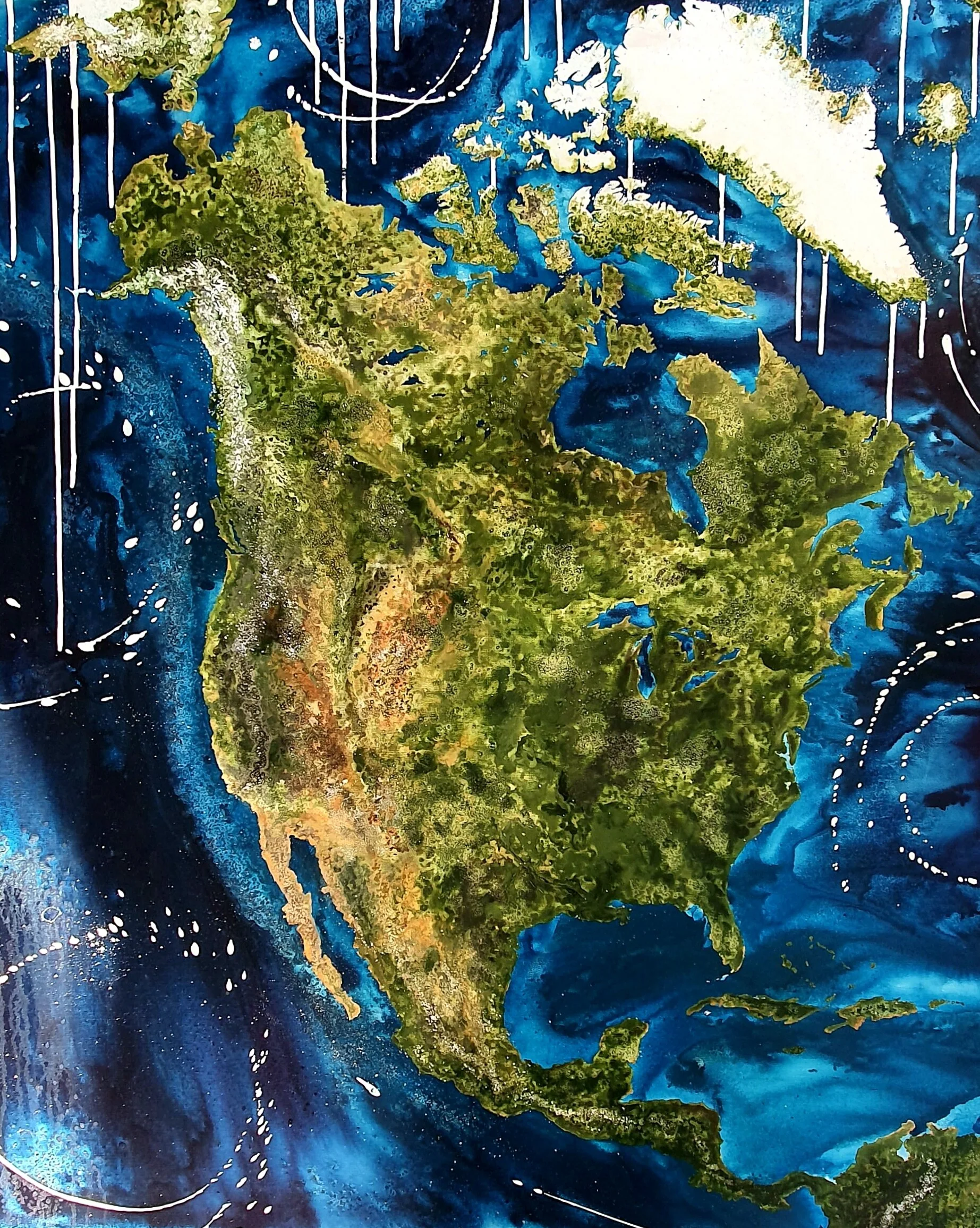 North America 120 x 100cm