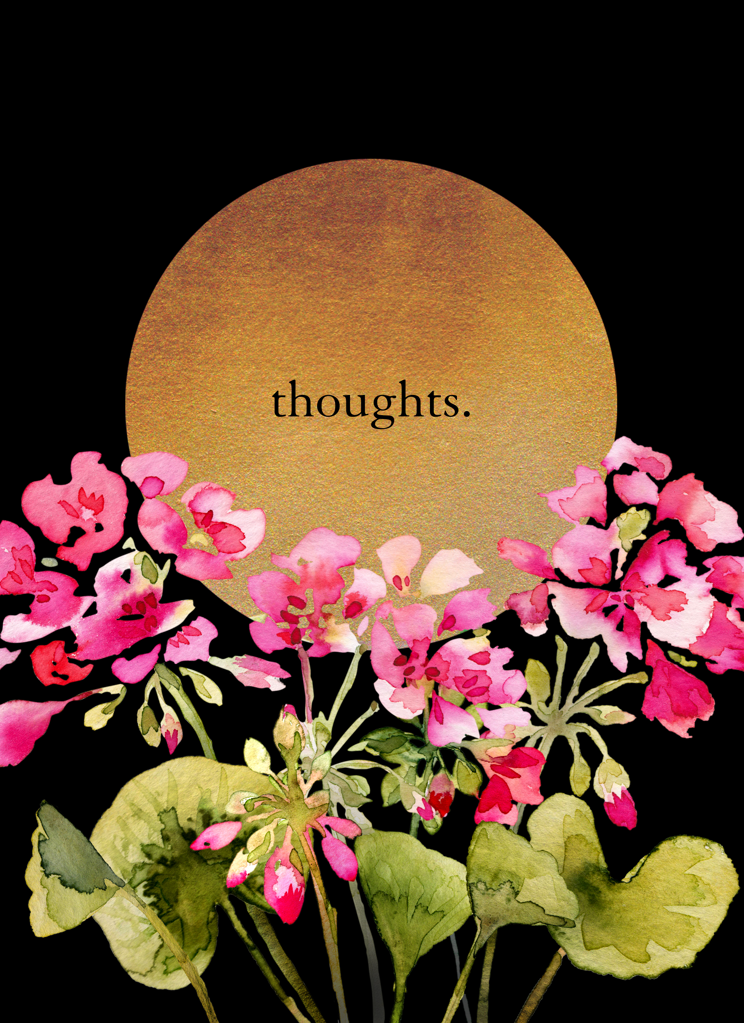 Journal cover "thoughts."
