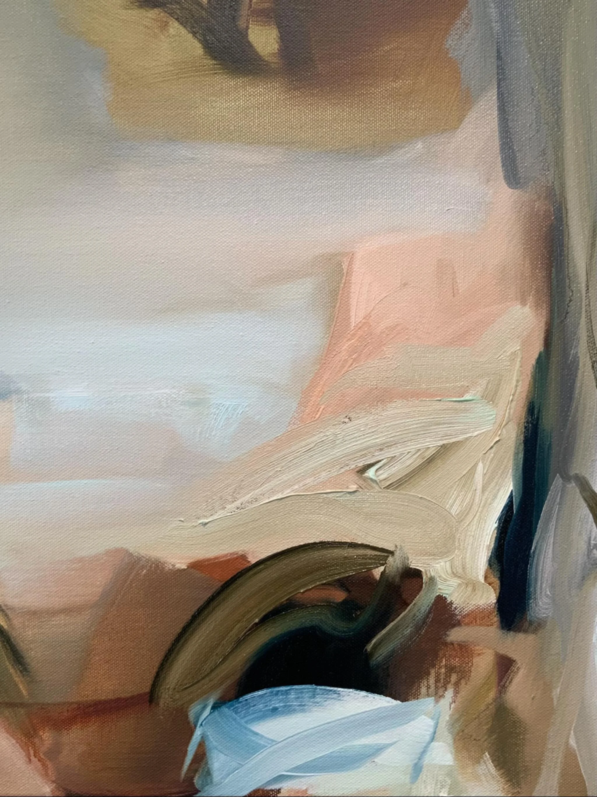 On the easel today (little corner detail)

Pushing paint and dancing with colour 🤍