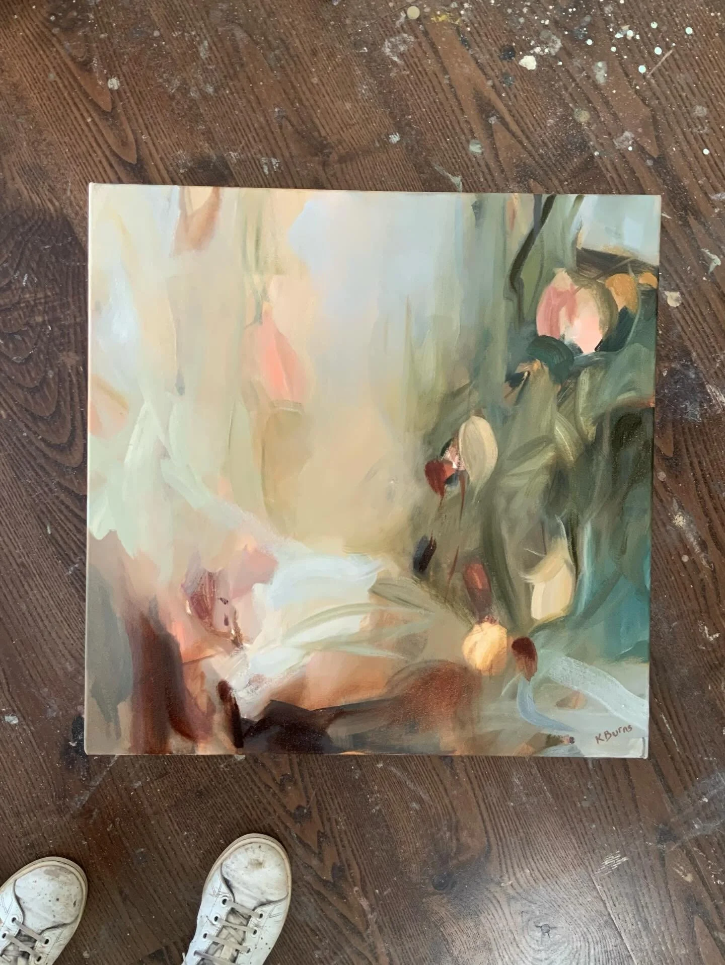 So grateful for a blue sky in London today 🩵

Applying finishing touches to works, in preparation for spring shows.

&lsquo;Ivy Gate&rsquo;
60x60cm
Oil on canvas