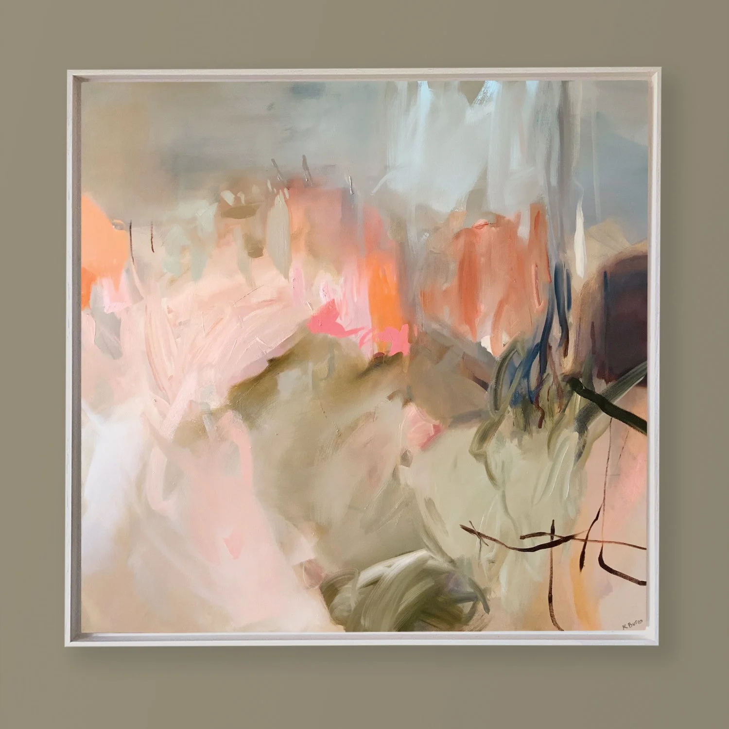 LOST SUMMER_100x100cm framed on sage.jpg