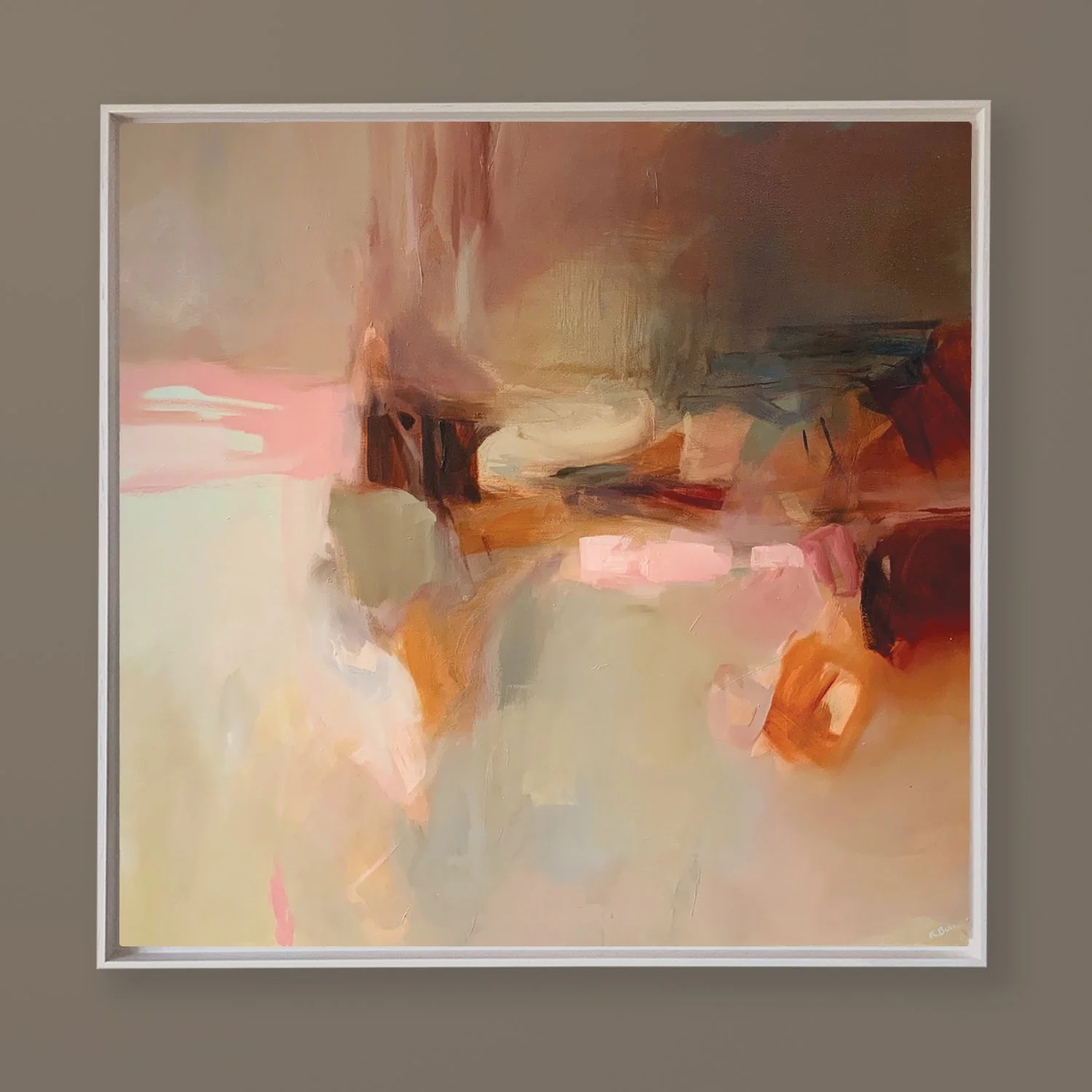 HIGGLEDY PIGGLEDY II_100x100cm framed on brown.jpg