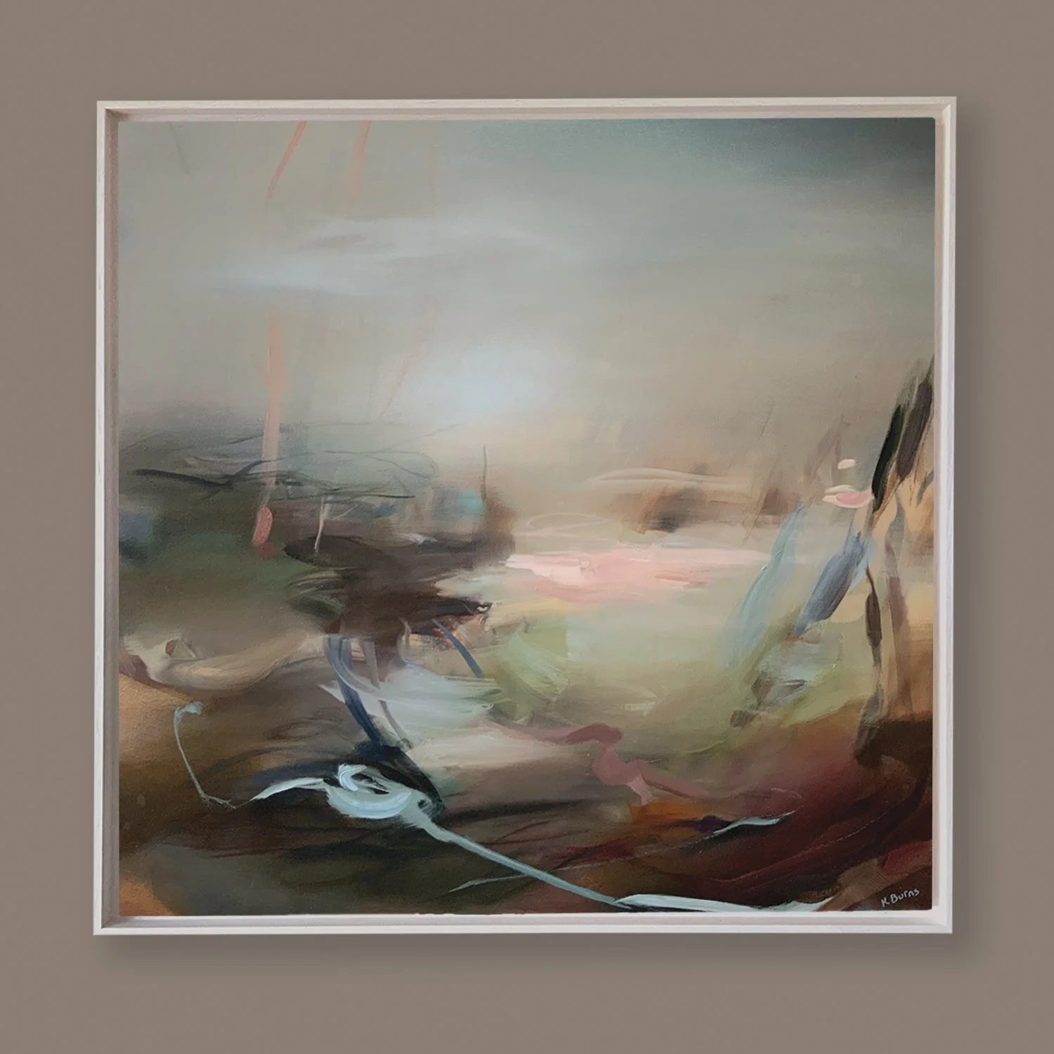 HIDDEN PEARLS_100x100cm framed on brown.jpg