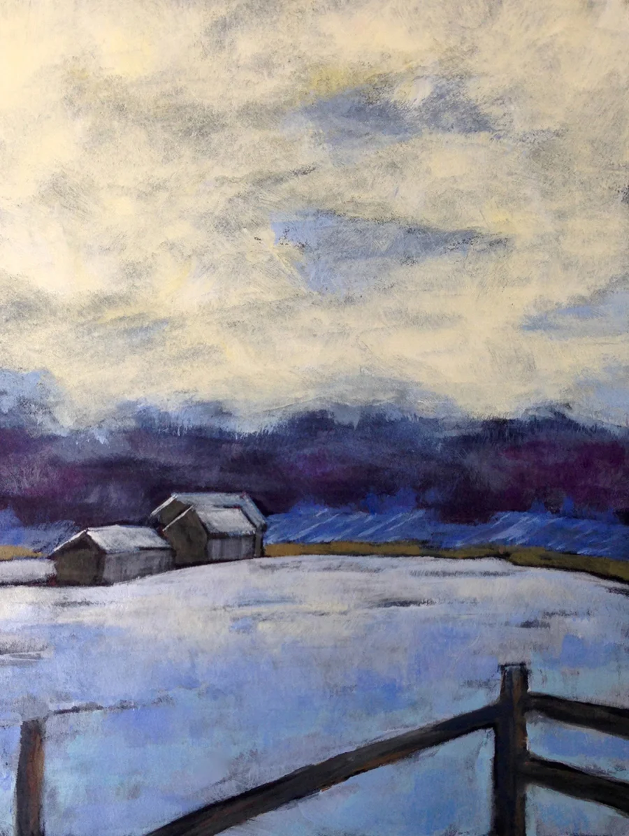 Winter White | 10x8 | Acrylic on Blackboard | Sold