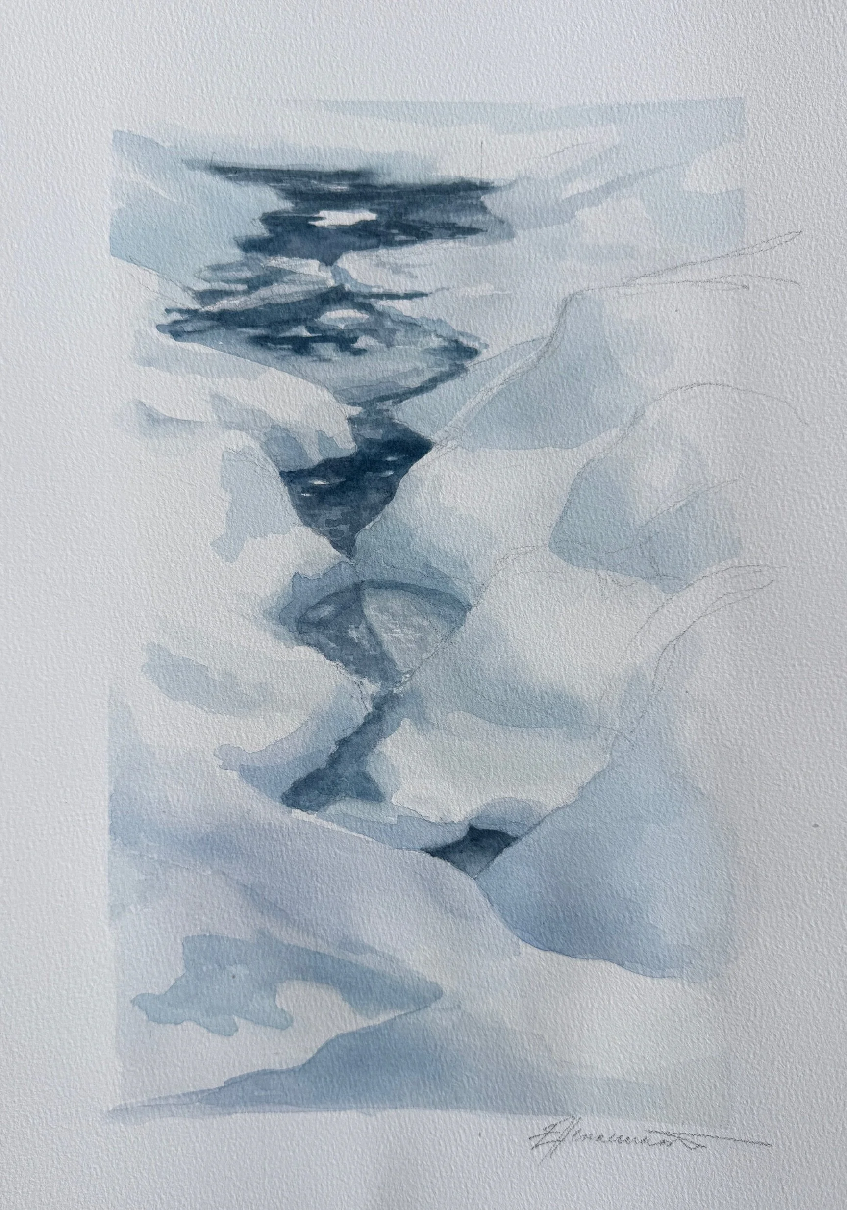 Slow thaw | 7.5" x 12" | watercolour | 140lb Hahnemuhle