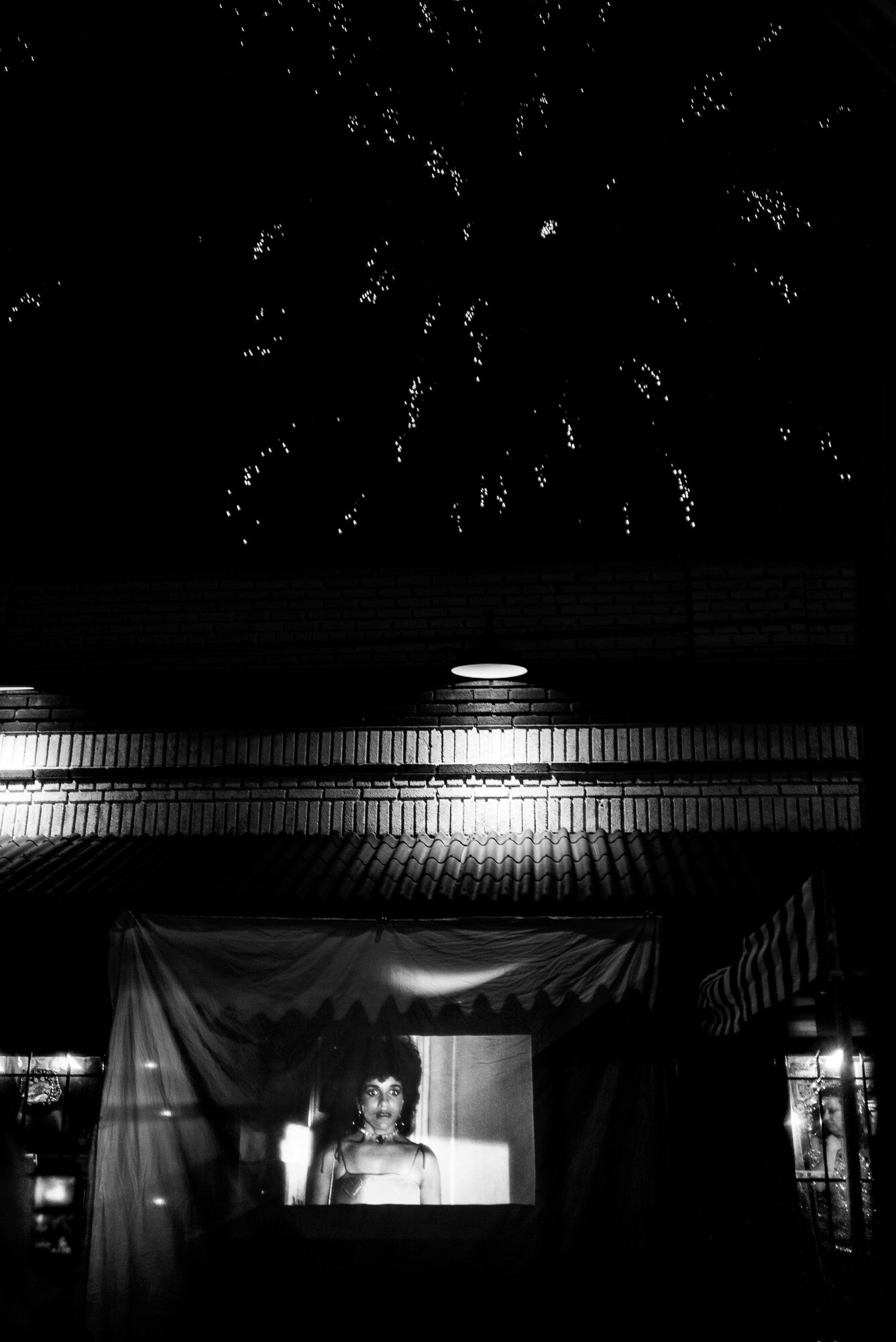  4th of July fireworks and projection outside Slash Run in DC. 