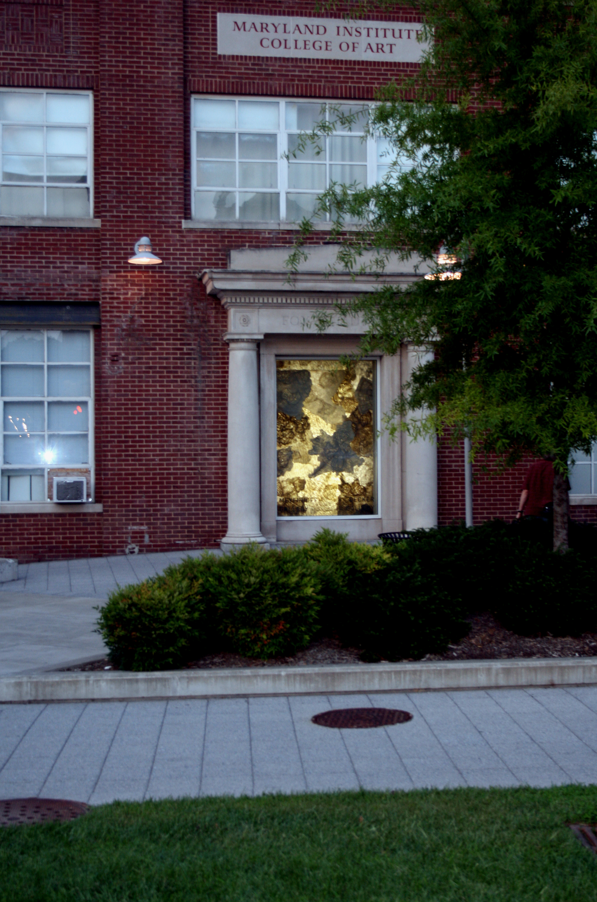   The Web Instructs the Spider , 2008 Artist-cast abaca and mixed media, 102" H x 68" W x 36" D Installed in the Fox Window, MICA 